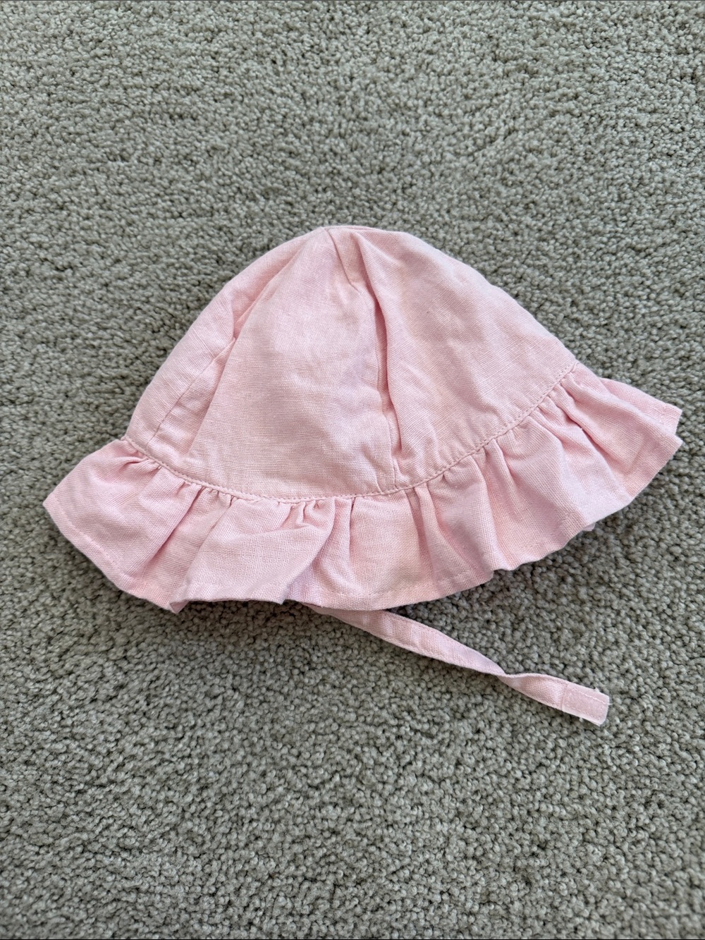 Pink Ruffle Sun Hat for Kids - Lightweight Baby Bucket Hat